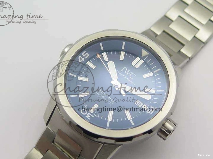 MIROTIME 0329 EasyMatch Aquatimer Automatic IW329004 V6F 1:1 Best Edition Blue Dial On SS Bracelet MIYOTA 7224